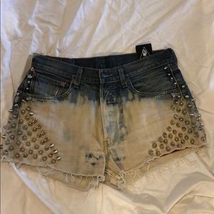 LF high waisted denim shorts